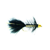 Woolly Bugger Black Flash Gold Bullet #4