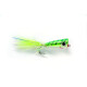 Popper Mylar Chartreuse & White #2/0