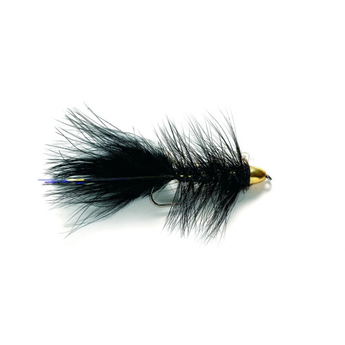 Woolly Bugger Black Conehead Tungsten #4