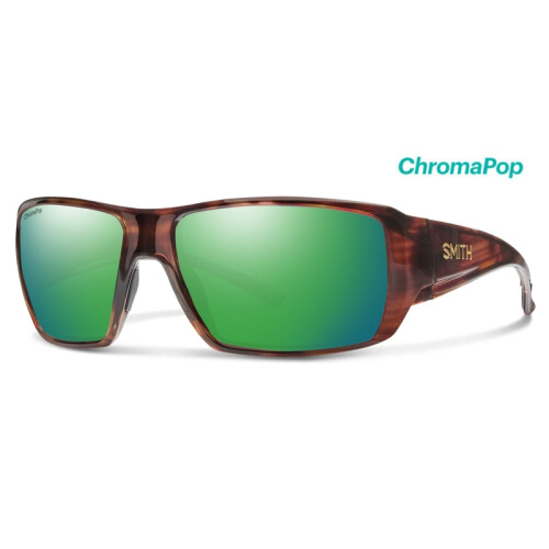 Smith Guides Choice XL Glasses ChromaPop Glass Polarized Green Mirror Tortoise