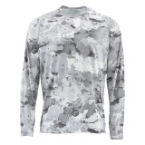 Simms SolarFlex Crewneck Shirt Cloud Camo Grey