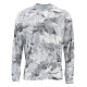 Simms SolarFlex Crewneck Shirt Cloud Camo Grey